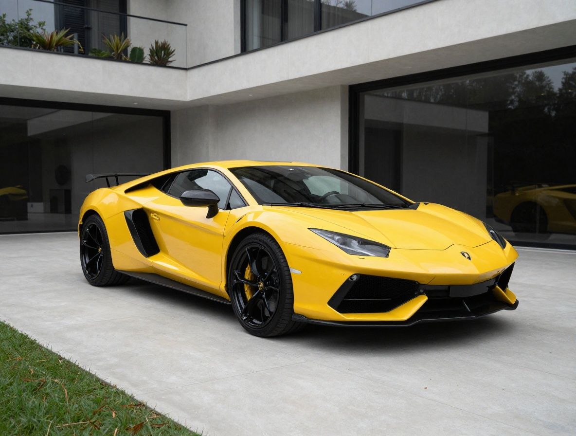 Красный Ferrari SF90 Stradale на горном серпантине в Итальянских Альпах на рассвете